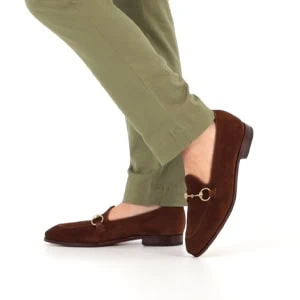 HORSEBIT LOAFERS CHESTNUT SUEDE | CARMINA