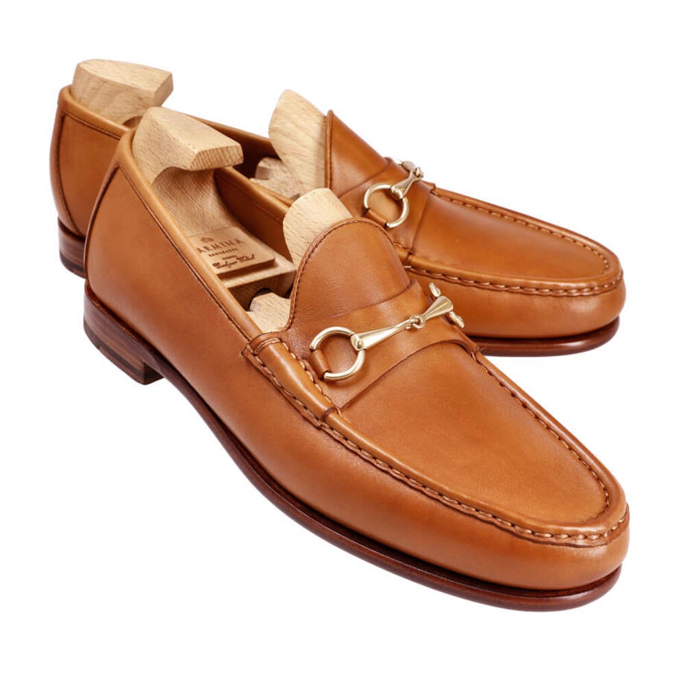 Horsebit loafers in tan funchal