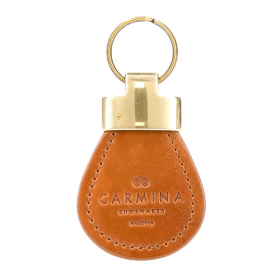 Key Chain With Heavy Duty Snap Closure Made in USA Horween Basketball Leather