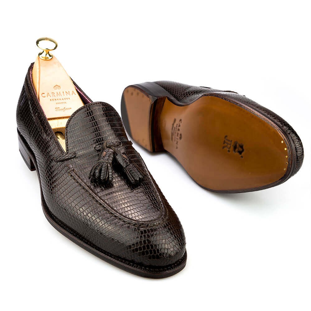 Tassel loafers in Brown Lizard | CARMINA Shoemaker