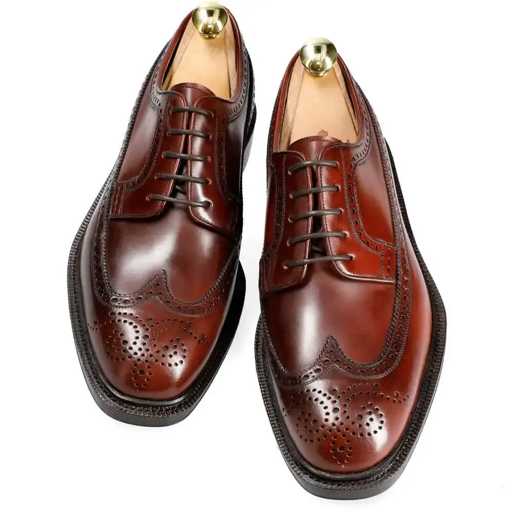 BLUCHER SHOES PALA VEGA IN RUBY CORDOVAN | CARMINA