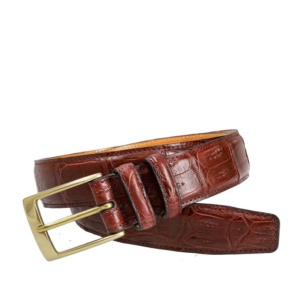 caiman leather belt 