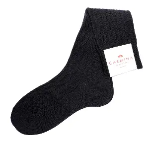 sleeves black wedding dresses Grey & Black Chevron Over-the-Calf Dress Socks main image 1