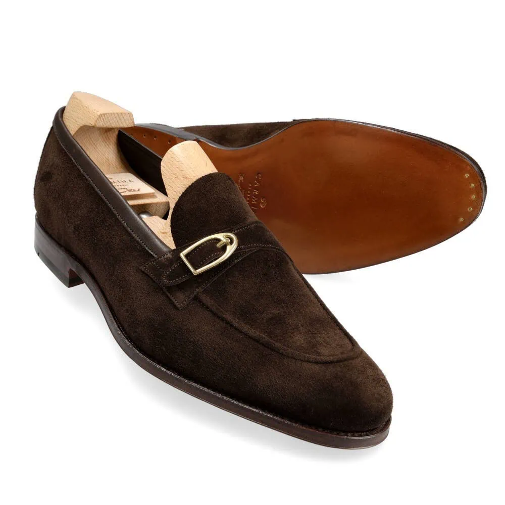ひでし CARMINA brown suède bit Loafer MONK STRAP LOAFERS 80838