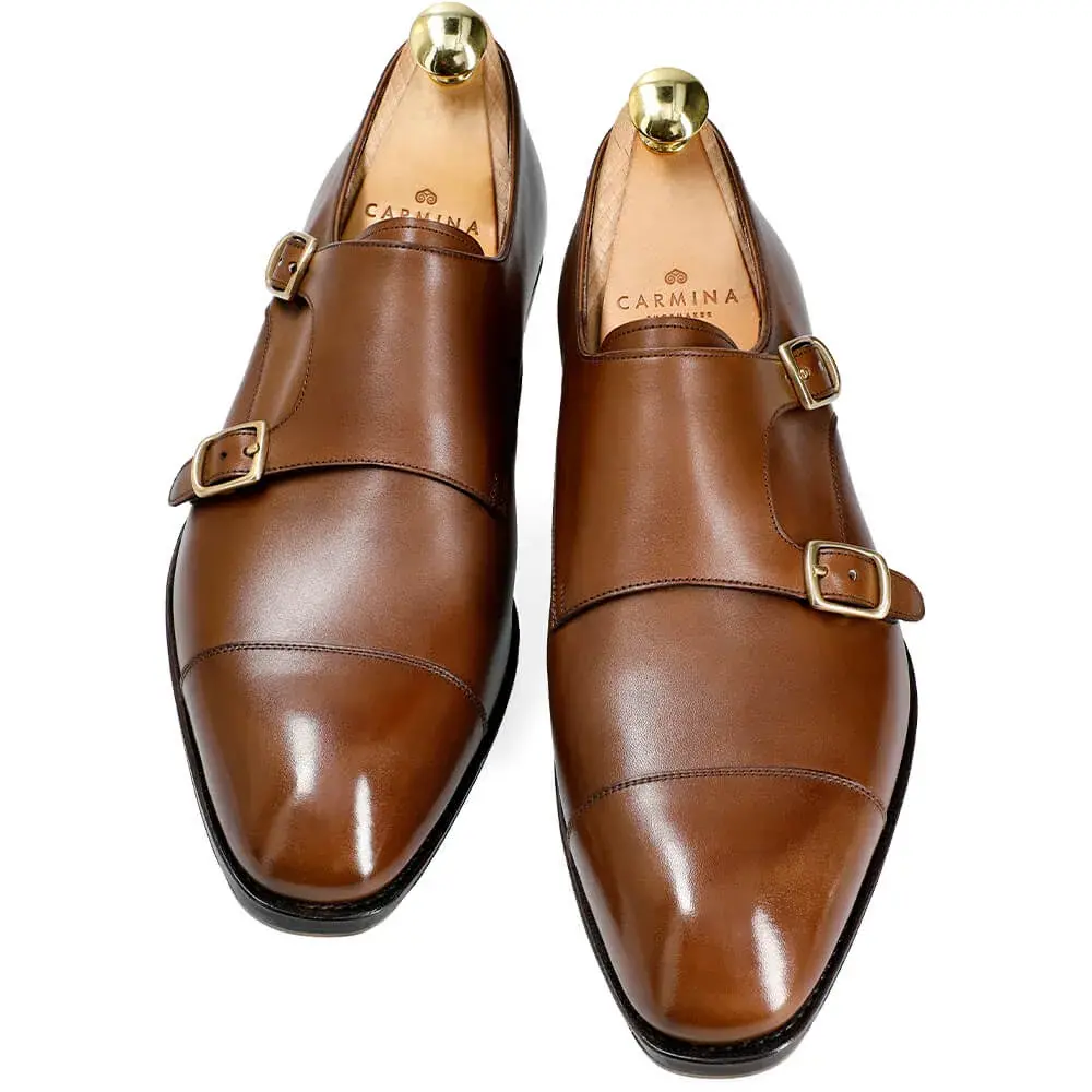 DOUBLE MONK STRAP SHOES IN BROWN| ALBALADEJO COLLECTION