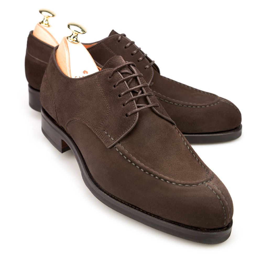 Men's Brown Suede Derby Shoes | CARMINA