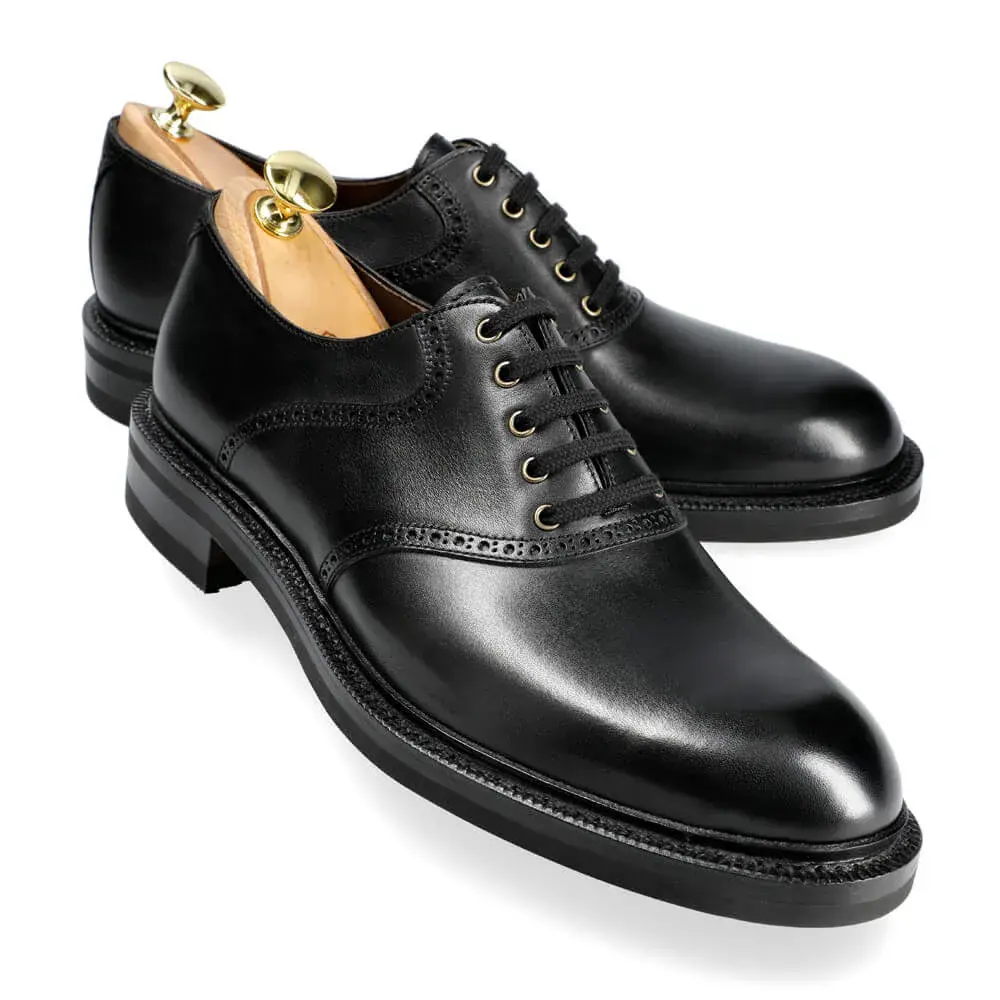 Oxford Schuhe 80905 in schwarzem Funchal-Leder | Carmina Shoemaker