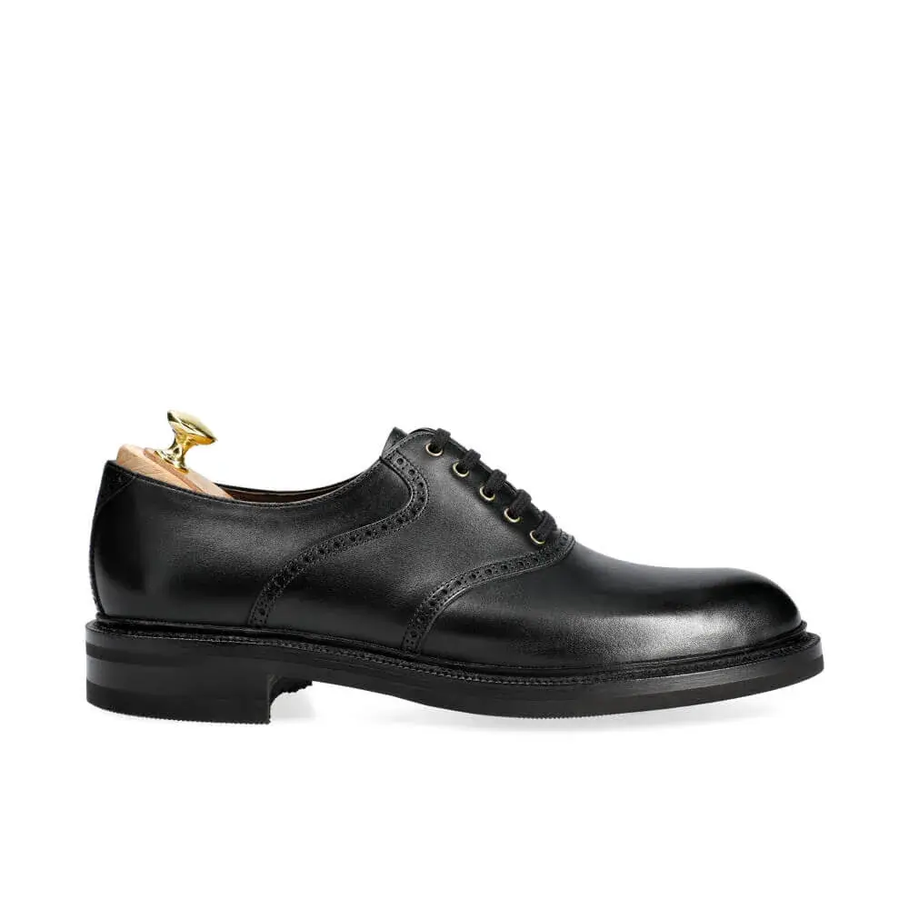 Oxford Shoes 80905 in Black Funchal | Carmina Shoemaker