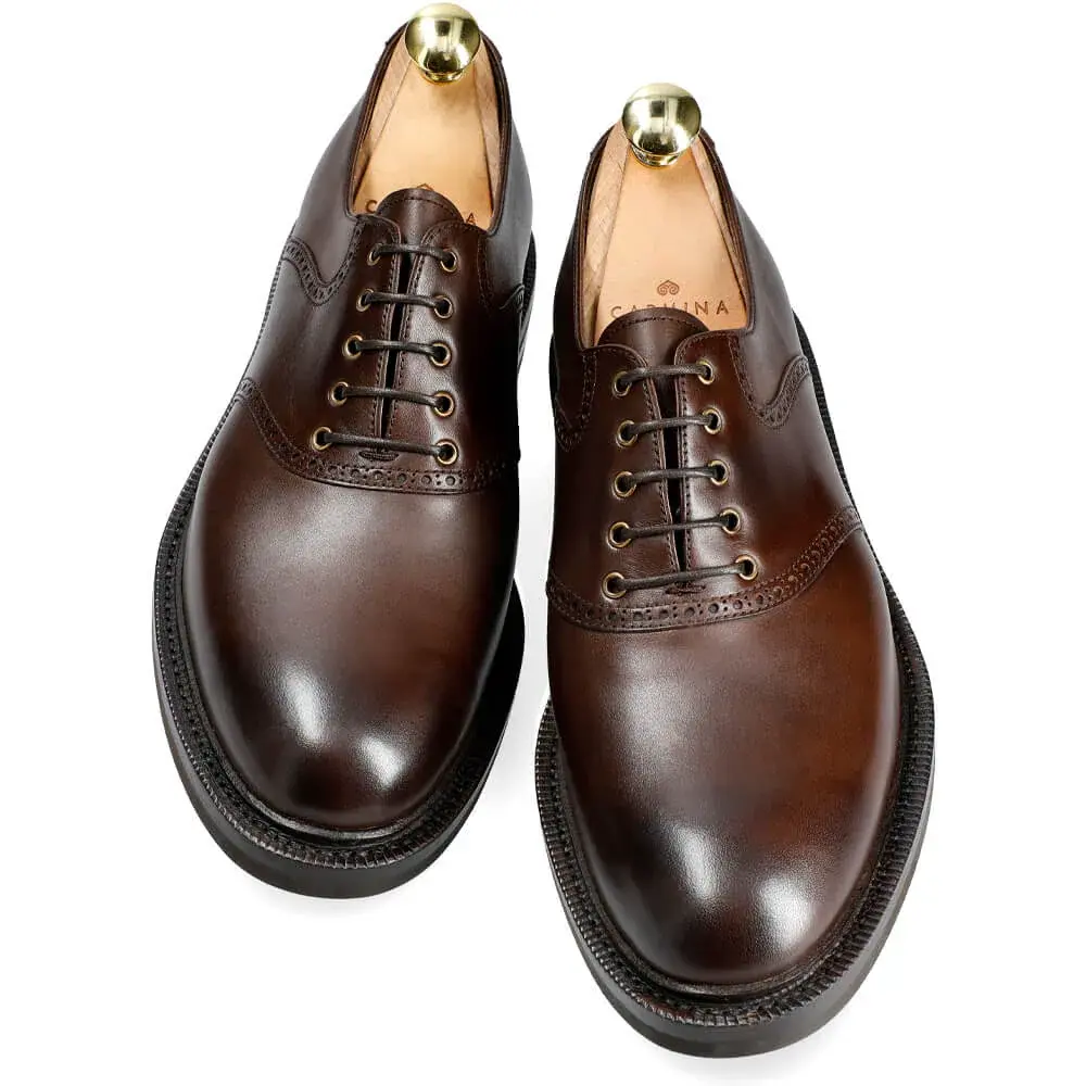 靴 CARMINA 80905 CALVIA size:8 PLAIN TOE OXFORD SHOES IN BROWN FUNCHAL|CARMINA