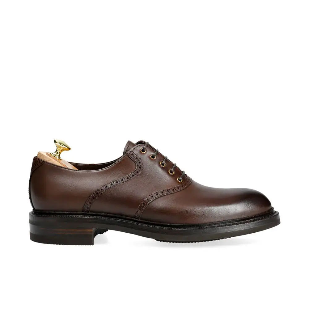 PLAIN TOE OXFORD SHOES IN BROWN FUNCHAL|CARMINA