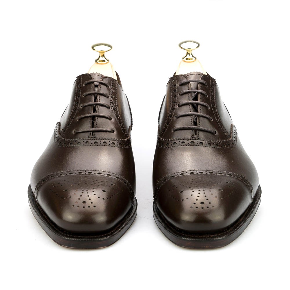 Men's oxford shoes in brown calf, Carmina 