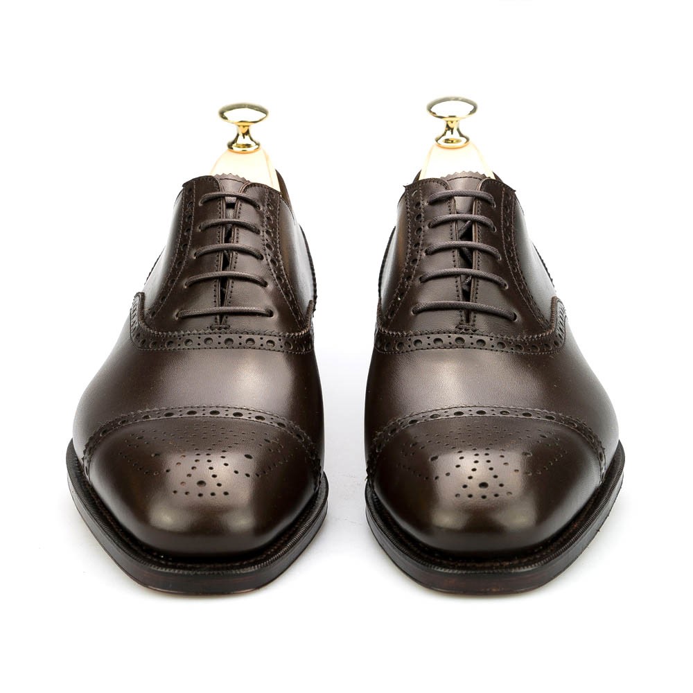 MEN'S SEMI-BROGUE OXFORD IN BROWN CALF 