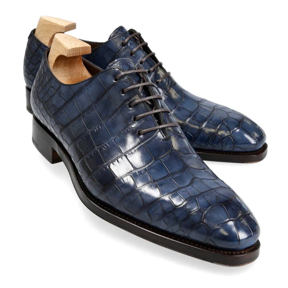 ALIGATOR SHOES NAVY ALLIGATORE | CARMINA