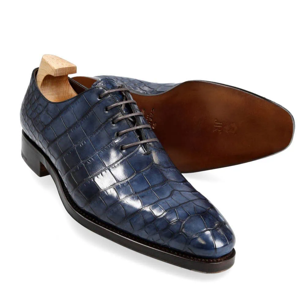 ALIGATOR SHOES NAVY ALLIGATORE | CARMINA