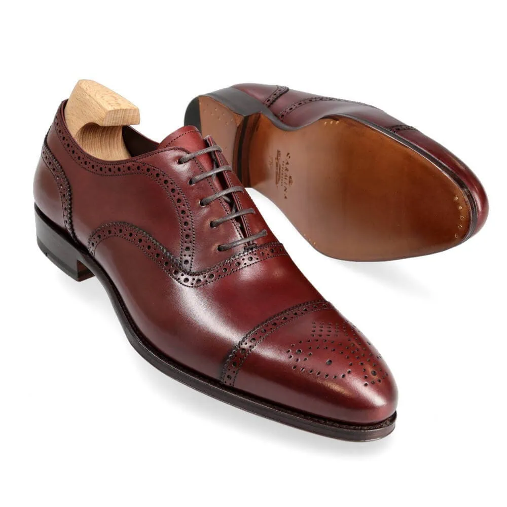 CARMINA フルブローグ WINGTIP OXFORDS BURGUNDY VEGANO | CARMINA