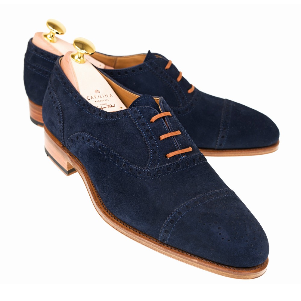 navy suede brogues womens