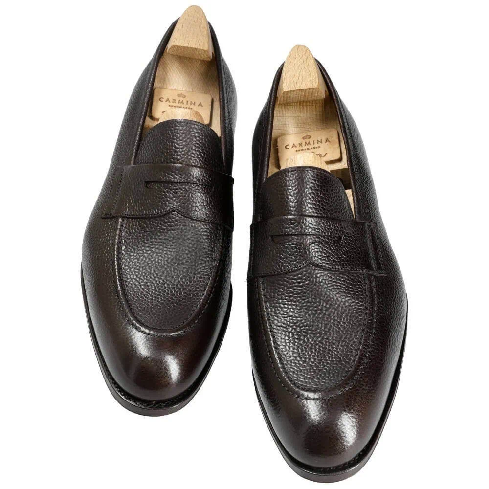 PENNY LOAFERS BROWN KARAGRAIN | CARMINA