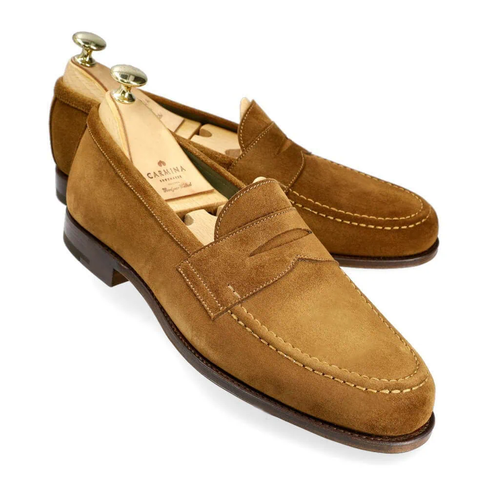 PENNY LOAFERS SNUFF SUEDE | CARMINA