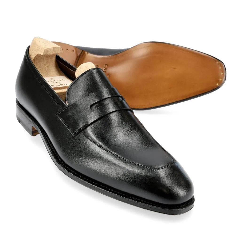 Black penny loafers | CARMINA Shoemaker