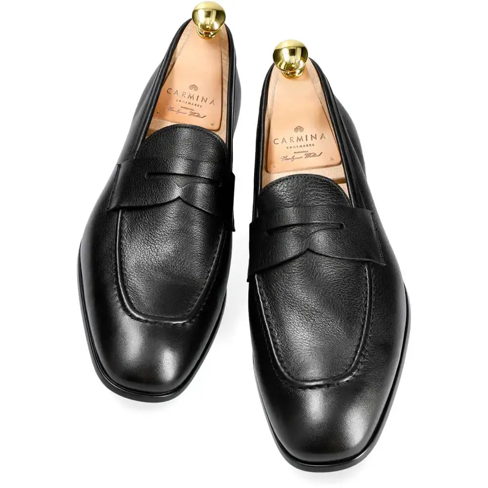 ブラック RUSTI CALF ペニーローファー | CARMINA
