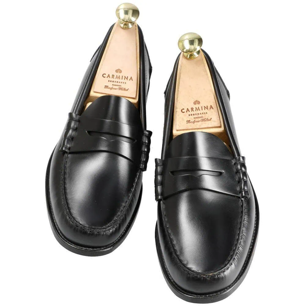 WOMEN'S PENNY LOAFERS IN BLACK VARIK | CARMINA