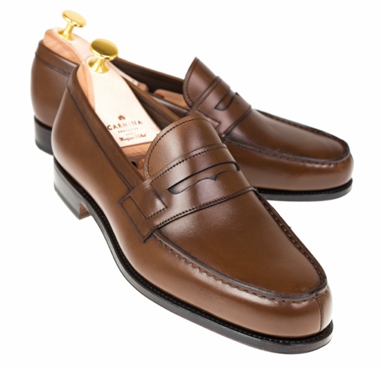 Penny loafers in brown| CARMINA Shoemaker