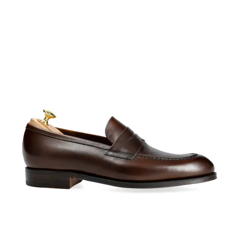 Penny Loafers 80832 in Brown Boxcalf | Carmina Shoemaker