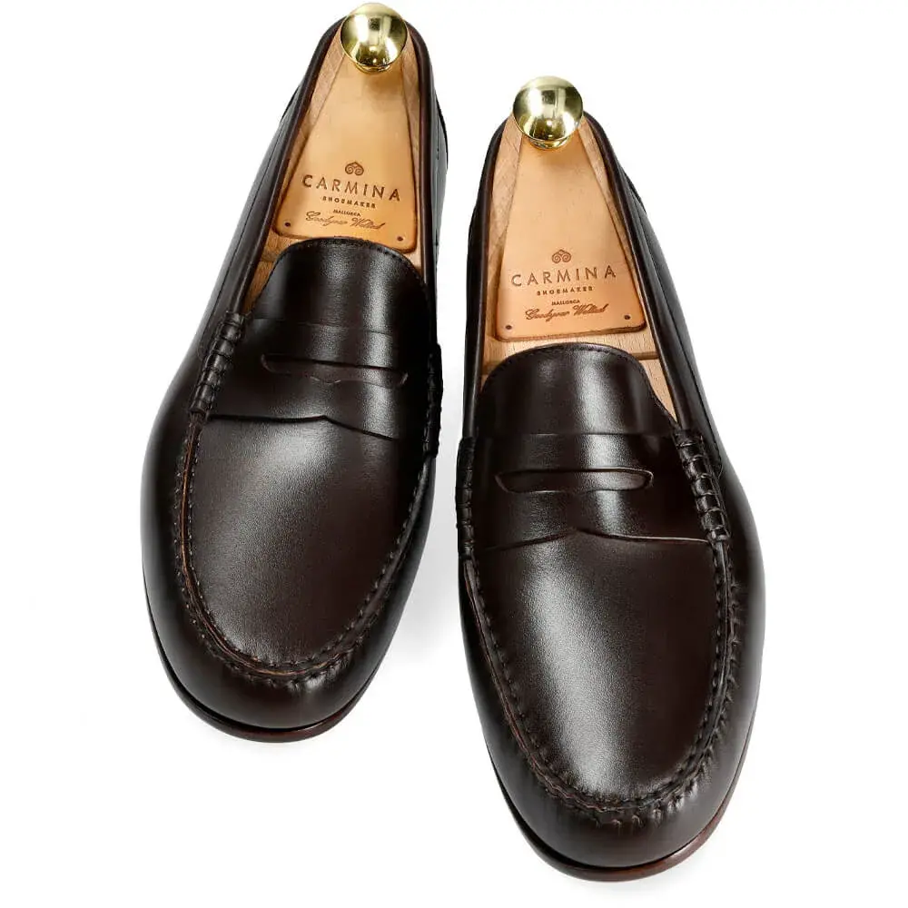PENNY LOAFERS BROWN NUOVO CALF | CARMINA Shoemaker