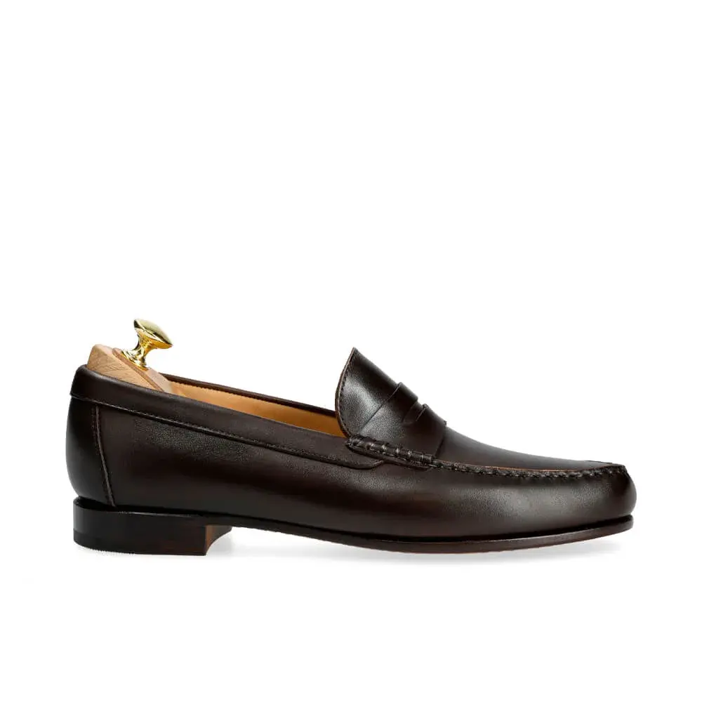 PENNY LOAFERS BROWN NUOVO CALF | CARMINA Shoemaker