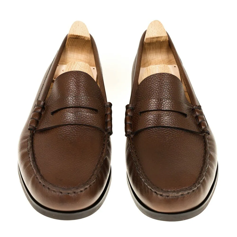 PENNY LOAFERS BROWN KARAGRAIN | CARMINA Shoemaker