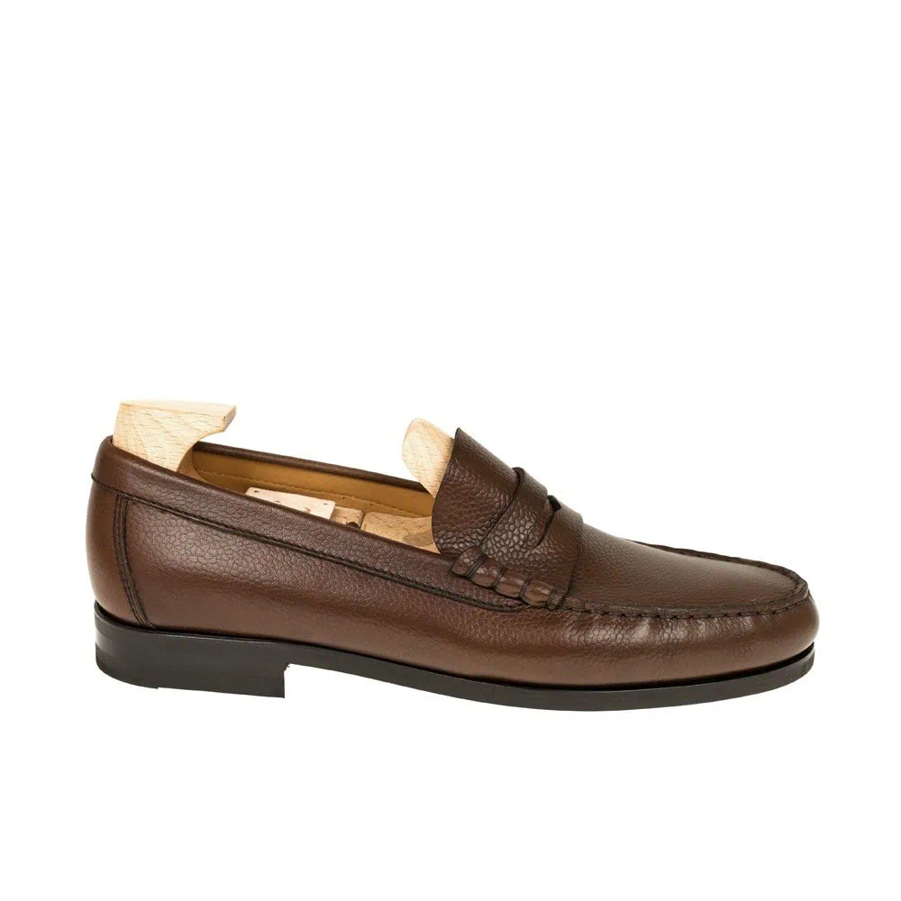 PENNY LOAFERS BROWN KARAGRAIN | CARMINA Shoemaker