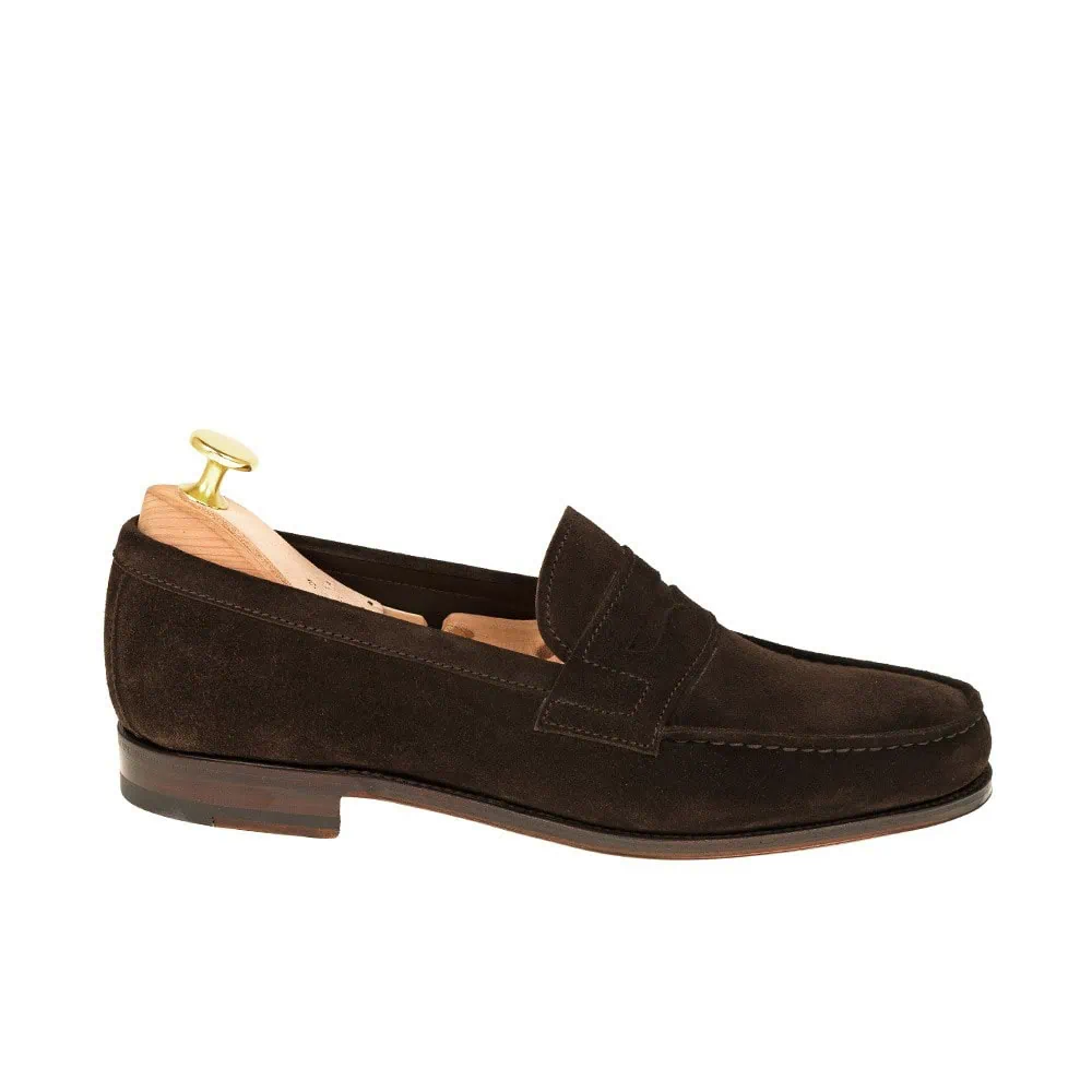 Penny loafers in brown suede | CARMINA Shoemaker