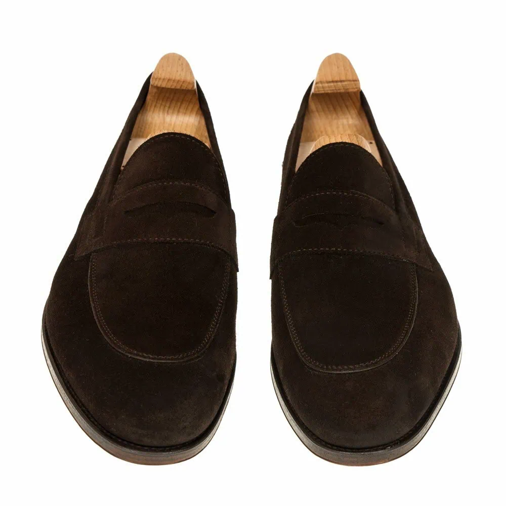 PENNY LOAFERS BROWN SUEDE | CARMINA Shoemaker