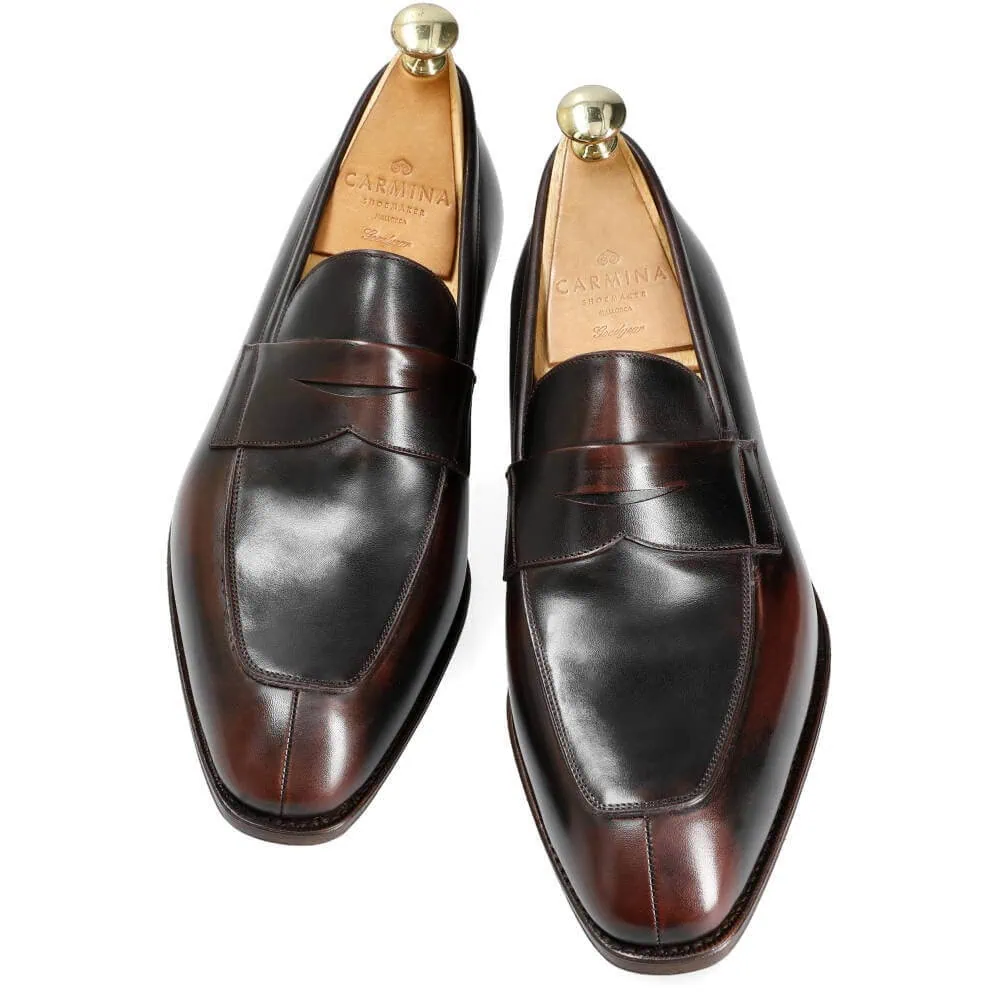 PENNY LOAFERS BURGUNDY DEMASQUABLE | CARMINA