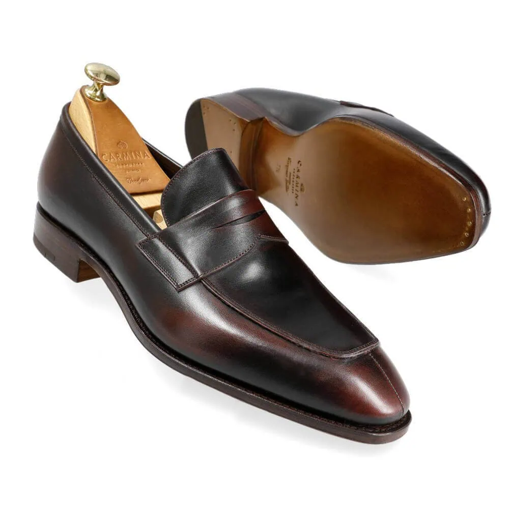 PENNY LOAFERS BURGUNDY DEMASQUABLE | CARMINA
