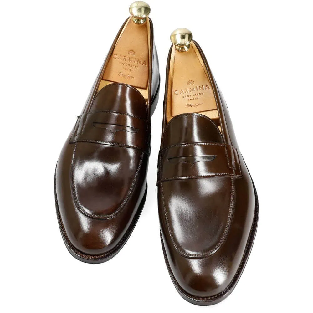 PENNY LOAFERS BROWN CORDOVAN | CARMINA display picture 3
