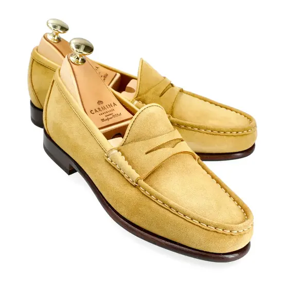 Calfskin Suede Penny Loafer