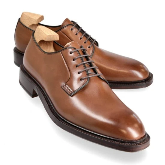 CAP TOE DERBY SHOES BROWN VEGAN | CARMINA