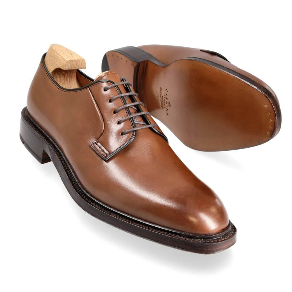 CAP TOE DERBY SHOES BROWN VEGAN | CARMINA