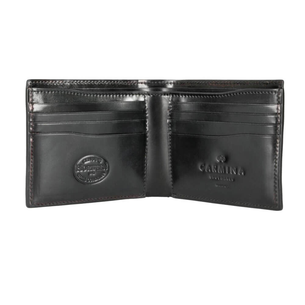 SLIM WALLET FULLY CRAFTED IN BLACK GENUINE SHELL CORDOVAN