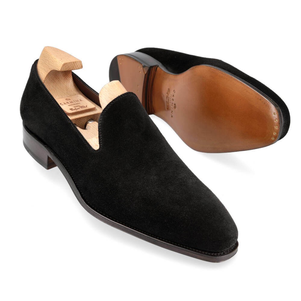 SLIPPERS IN BLACK SUEDE