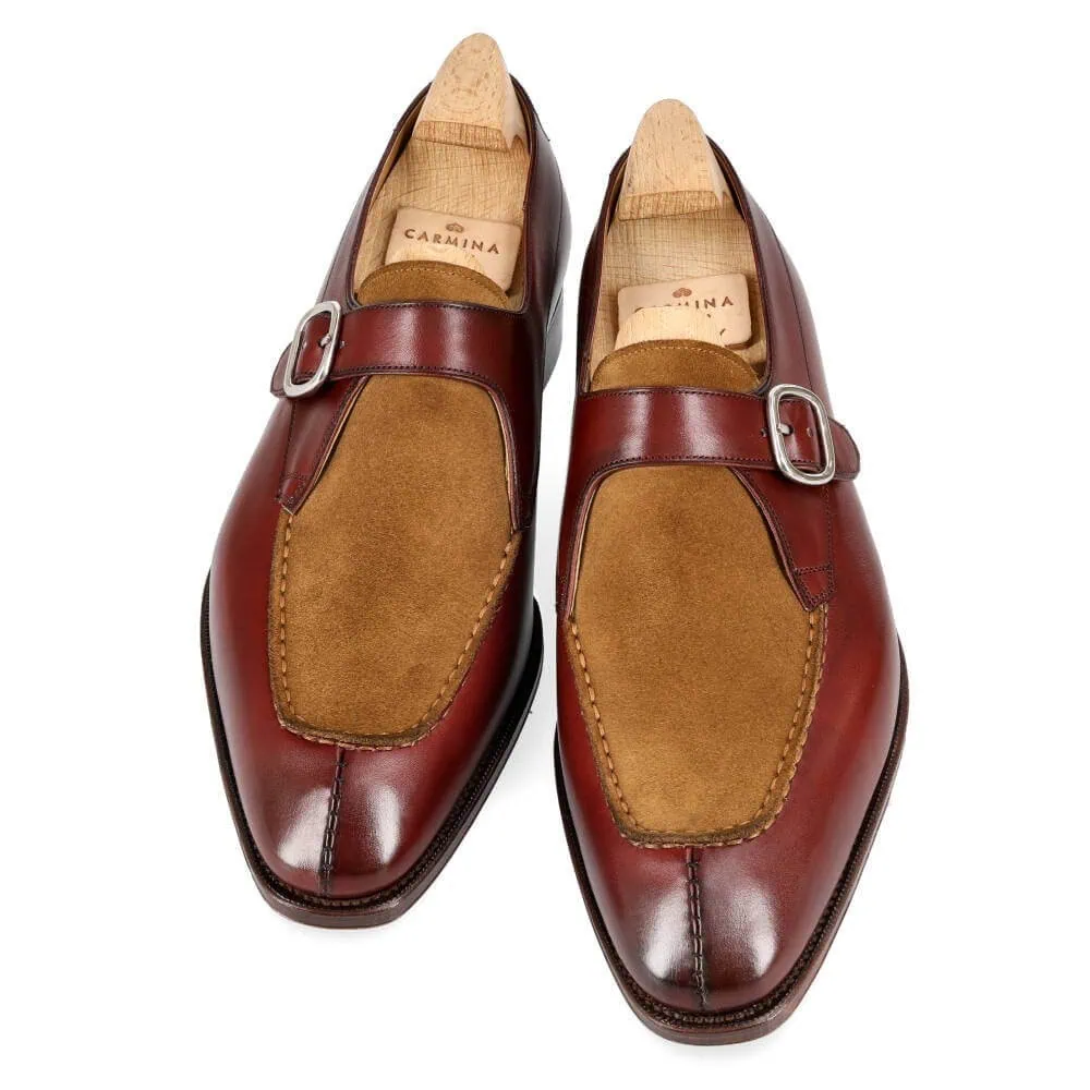 Carmina Cordovan Monk Strap Loafers Simpson Tanned Calf Goodyear Mens 11.5 80180 single_monk_strap_rubi_cordova  main image 4