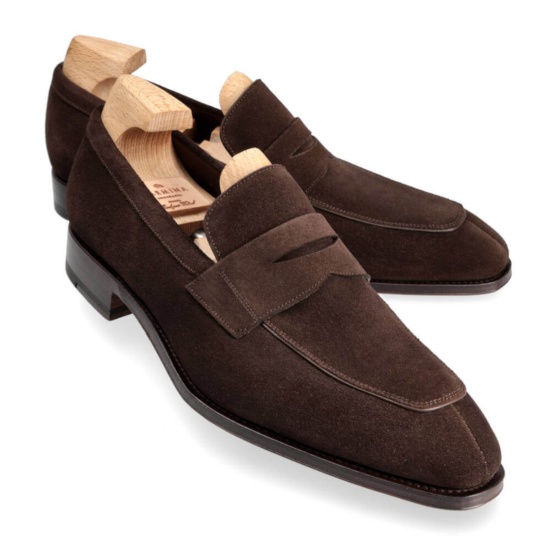 PENNY LOAFERS BROWN SUEDE | CARMINA Shoemaker