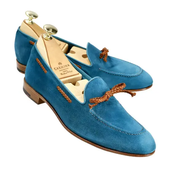 WOMEN S BOW LOAFERS IN CASHMERE AND GAUGUIN CARMINA women-s-bow-loafers-in-cashmere-and-gauguin-carmina