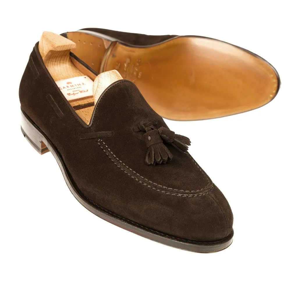 TASSEL LOAFERS BROWN SUEDE | CARMINA Shoemaker display picture 3