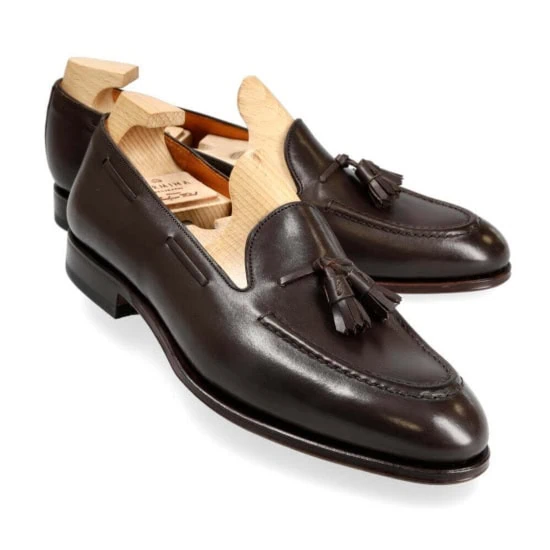 TASSEL LOAFERS WOMEN VITELLO BROWN | CARMINA
