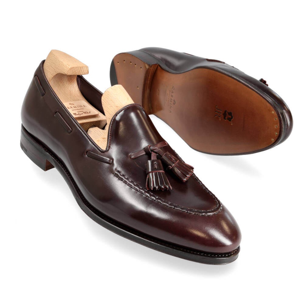 MOCASINES BORLAS EN SHELL CORDOVAN BURDEOS | CARMINA