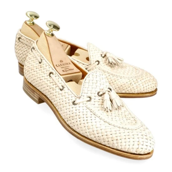 TASSEL LOAFERS WOMEN BRAIDED NATURAL | CARMINA
