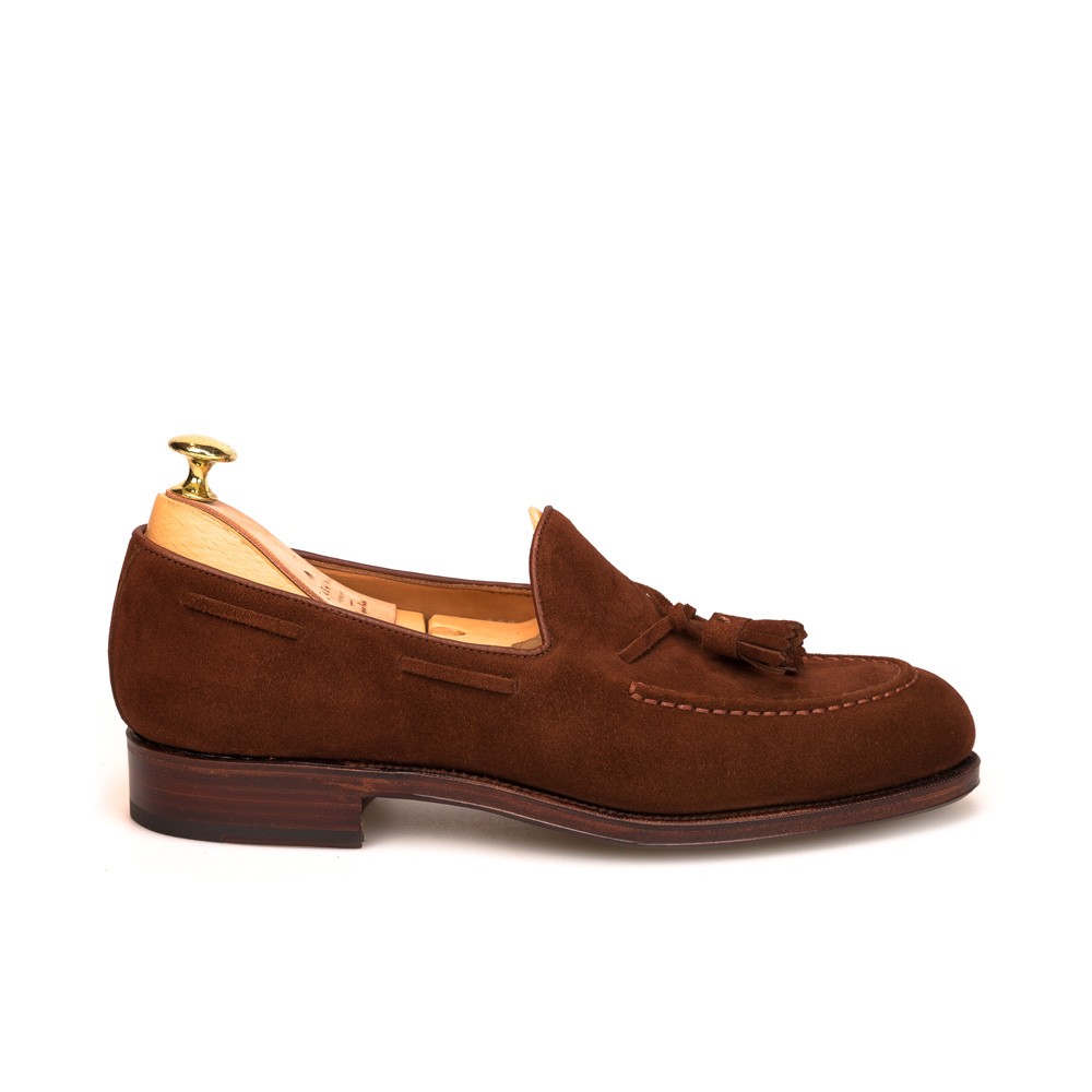 Tassel Brown Suede Dress Loafers 