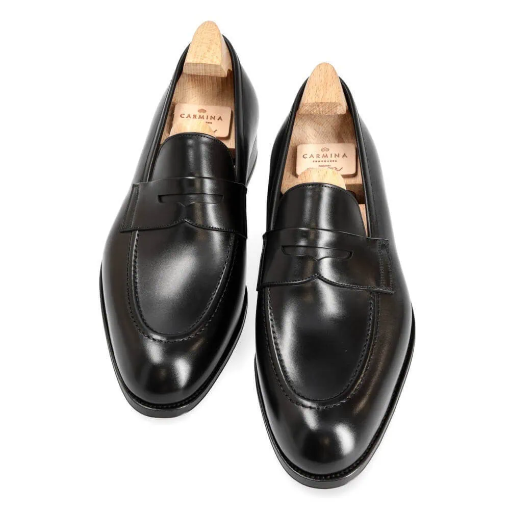 CARMINA ブラックローファーUK8.0 PENNY LOAFERS BLACK BOX CALF | CARMINA